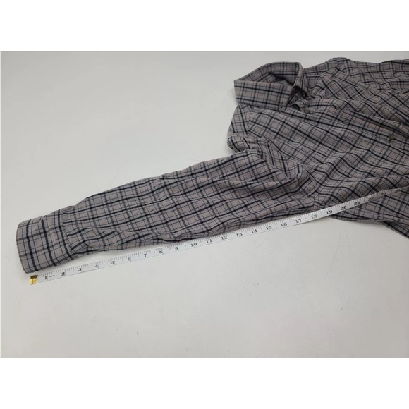 Mizzen + Main City Flannel Nickel Houston Plaid Size S Trim Mens - Picture 7 of 8